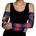 Melbourne Demons Australian Football Arm Sleeves Devil Mascot With Indigenous Pattern Art