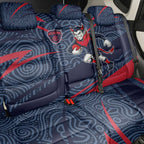Melbourne Demons Australian Football Back Car Seat Cover Devil Mascot With Indigenous Pattern Art