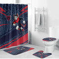 Melbourne Demons Australian Football Bathroom Set Devil Mascot With Indigenous Pattern Art
