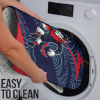 Melbourne Demons Australian Football Bathroom Set Devil Mascot With Indigenous Pattern Art