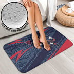 Melbourne Demons Australian Football Bathroom Set Devil Mascot With Indigenous Pattern Art