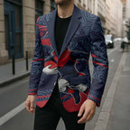 Melbourne Demons Australian Football Blazer Devil Mascot With Indigenous Pattern Art
