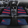 Melbourne Demons Australian Football Car Mats Devil Mascot With Indigenous Pattern Art