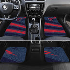Melbourne Demons Australian Football Car Mats Devil Mascot With Indigenous Pattern Art