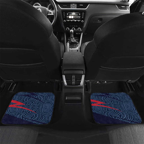 Melbourne Demons Australian Football Car Mats Devil Mascot With Indigenous Pattern Art