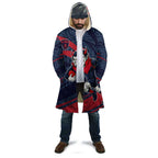 Melbourne Demons Australian Football Cloak Devil Mascot With Indigenous Pattern Art