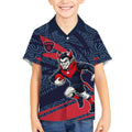 Melbourne Demons Australian Football Kid Hawaiian Shirt Devil Mascot With Indigenous Pattern Art