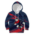 Melbourne Demons Australian Football Kid Hoodie Devil Mascot With Indigenous Pattern Art