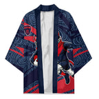 Melbourne Demons Australian Football Kimono Devil Mascot With Indigenous Pattern Art
