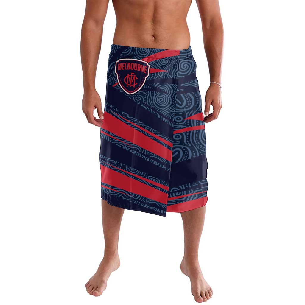 Melbourne Demons Australian Football Lavalava Devil Mascot With Indigenous Pattern Art