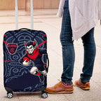 Melbourne Demons Australian Football Luggage Cover Devil Mascot With Indigenous Pattern Art