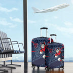 Melbourne Demons Australian Football Luggage Cover Devil Mascot With Indigenous Pattern Art