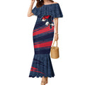 Melbourne Demons Australian Football Mermaid Dress Devil Mascot With Indigenous Pattern Art