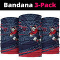 Melbourne Demons Australian Football Neck Gaiter Devil Mascot With Indigenous Pattern Art