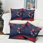 Melbourne Demons Australian Football Pillow Cover Devil Mascot With Indigenous Pattern Art