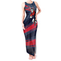 Melbourne Demons Australian Football Tank Maxi Dress Devil Mascot With Indigenous Pattern Art