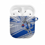North Melbourne Kangaroos Australian Football AirPods Case Kangaroo Mascot Design With Indigenous Pattern Art