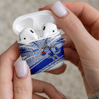 North Melbourne Kangaroos Australian Football AirPods Case Kangaroo Mascot Design With Indigenous Pattern Art