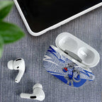 North Melbourne Kangaroos Australian Football AirPods Case Kangaroo Mascot Design With Indigenous Pattern Art