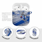 North Melbourne Kangaroos Australian Football AirPods Case Kangaroo Mascot Design With Indigenous Pattern Art
