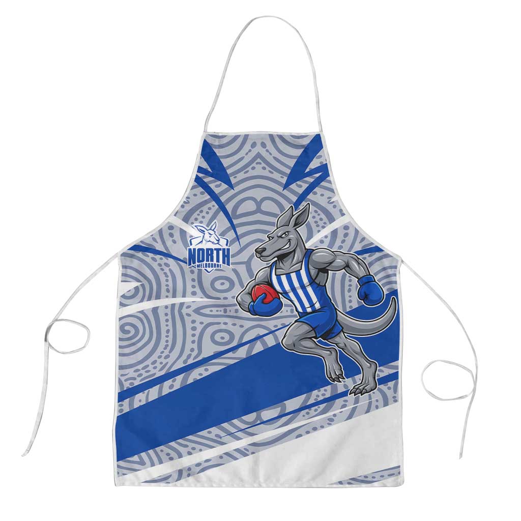North Melbourne Kangaroos Australian Football Apron Kangaroo Mascot Design With Indigenous Pattern Art