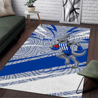 North Melbourne Kangaroos Australian Football Area Rug Kangaroo Mascot Design With Indigenous Pattern Art