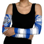 North Melbourne Kangaroos Australian Football Arm Sleeves Kangaroo Mascot Design With Indigenous Pattern Art