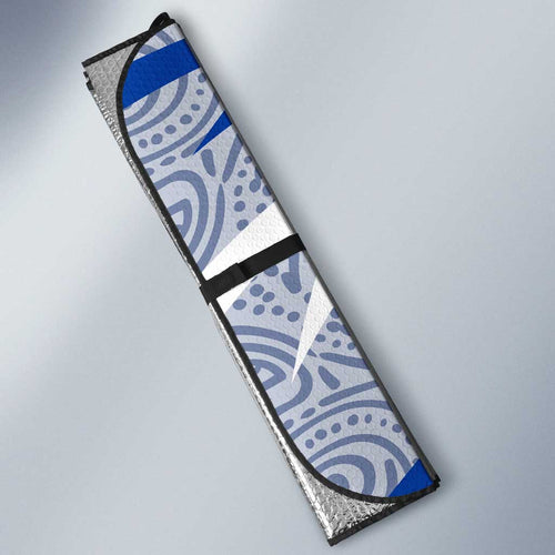 North Melbourne Kangaroos Australian Football Auto Sun Shade Kangaroo Mascot Design With Indigenous Pattern Art
