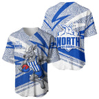 North Melbourne Kangaroos Australian Football Baseball Jersey Kangaroo Mascot Design With Indigenous Pattern Art