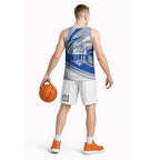 North Melbourne Kangaroos Australian Football Basketball Jersey Kangaroo Mascot Design With Indigenous Pattern Art