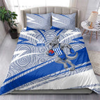North Melbourne Kangaroos Australian Football Bedding Set Kangaroo Mascot Design With Indigenous Pattern Art