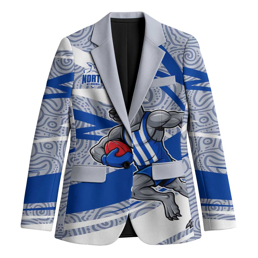North Melbourne Kangaroos Australian Football Blazer Kangaroo Mascot Design With Indigenous Pattern Art