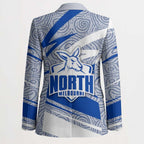 North Melbourne Kangaroos Australian Football Blazer Kangaroo Mascot Design With Indigenous Pattern Art