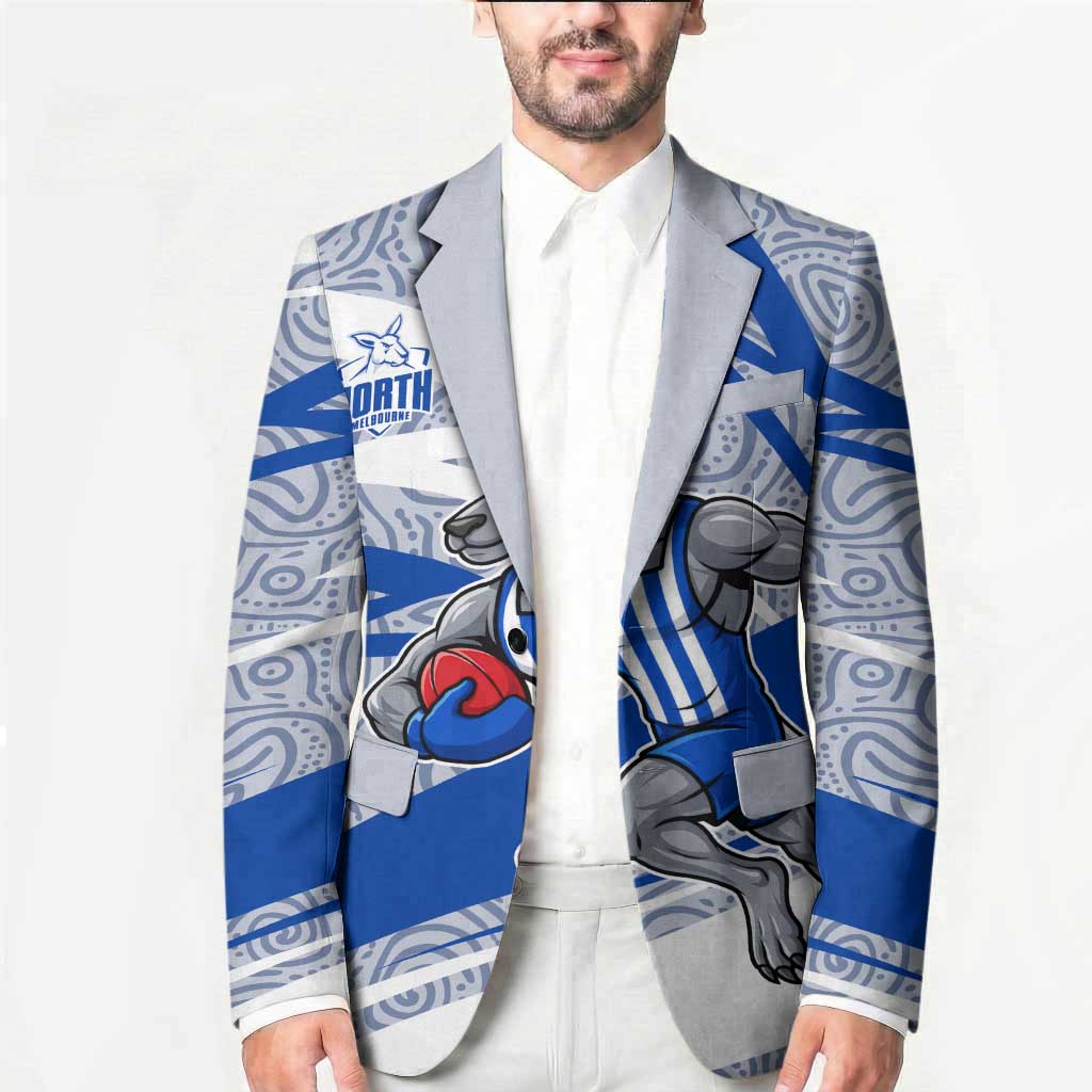 North Melbourne Kangaroos Australian Football Blazer Kangaroo Mascot Design With Indigenous Pattern Art