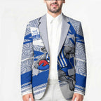 North Melbourne Kangaroos Australian Football Blazer Kangaroo Mascot Design With Indigenous Pattern Art