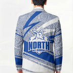 North Melbourne Kangaroos Australian Football Blazer Kangaroo Mascot Design With Indigenous Pattern Art