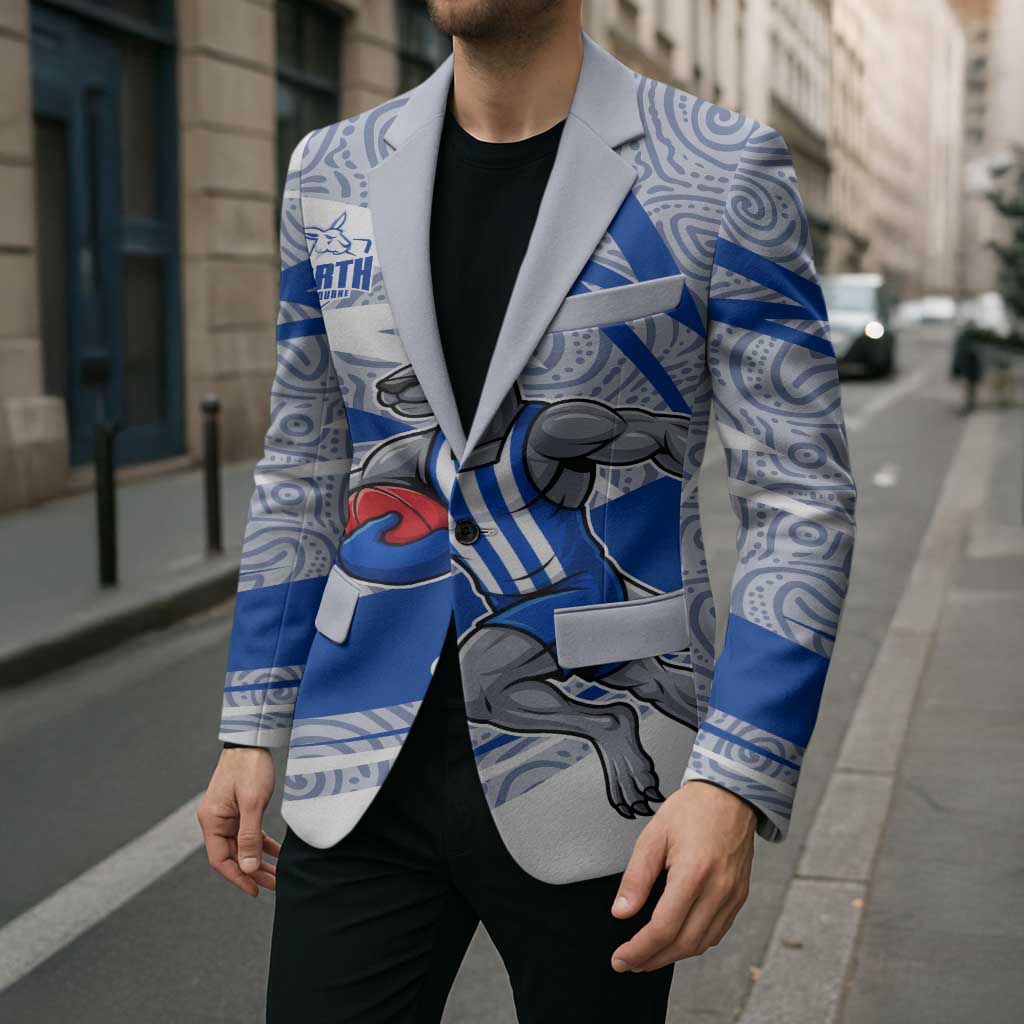 North Melbourne Kangaroos Australian Football Blazer Kangaroo Mascot Design With Indigenous Pattern Art
