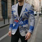 North Melbourne Kangaroos Australian Football Blazer Kangaroo Mascot Design With Indigenous Pattern Art