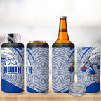 North Melbourne Kangaroos Australian Football 4 in 1 Can Cooler Tumbler Kangaroo Mascot Design With Indigenous Pattern Art