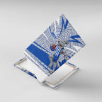 North Melbourne Kangaroos Australian Football Canvas Wall Art Kangaroo Mascot Design With Indigenous Pattern Art