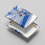 North Melbourne Kangaroos Australian Football Canvas Wall Art Kangaroo Mascot Design With Indigenous Pattern Art