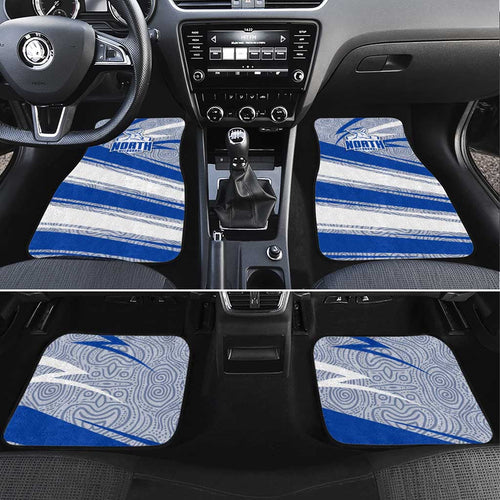 North Melbourne Kangaroos Australian Football Car Mats Kangaroo Mascot Design With Indigenous Pattern Art