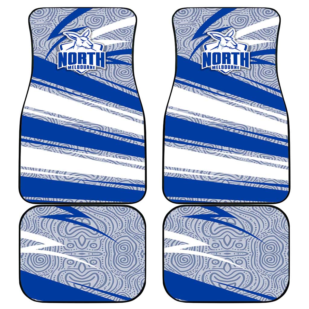 North Melbourne Kangaroos Australian Football Car Mats Kangaroo Mascot Design With Indigenous Pattern Art