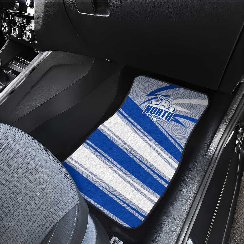 North Melbourne Kangaroos Australian Football Car Mats Kangaroo Mascot Design With Indigenous Pattern Art