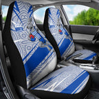 North Melbourne Kangaroos Australian Football Car Seat Cover Kangaroo Mascot Design With Indigenous Pattern Art