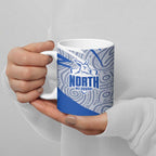 North Melbourne Kangaroos Australian Football Ceramic Mug Kangaroo Mascot Design With Indigenous Pattern Art