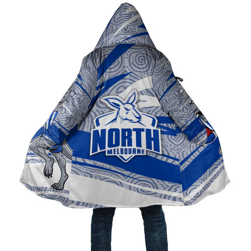 North Melbourne Kangaroos Australian Football Cloak Kangaroo Mascot Design With Indigenous Pattern Art