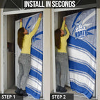 North Melbourne Kangaroos Australian Football Door Cover Kangaroo Mascot Design With Indigenous Pattern Art