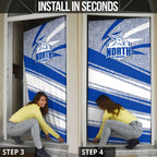 North Melbourne Kangaroos Australian Football Door Cover Kangaroo Mascot Design With Indigenous Pattern Art