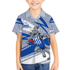 North Melbourne Kangaroos Australian Football Hawaiian Shirt Kangaroo Mascot Design With Indigenous Pattern Art